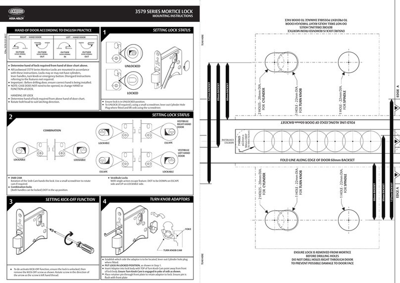 Assa Abloy Lockwood 3579 Series Mounting instructions Assa Abloy Lockwood 3579 Series Mounting instructions