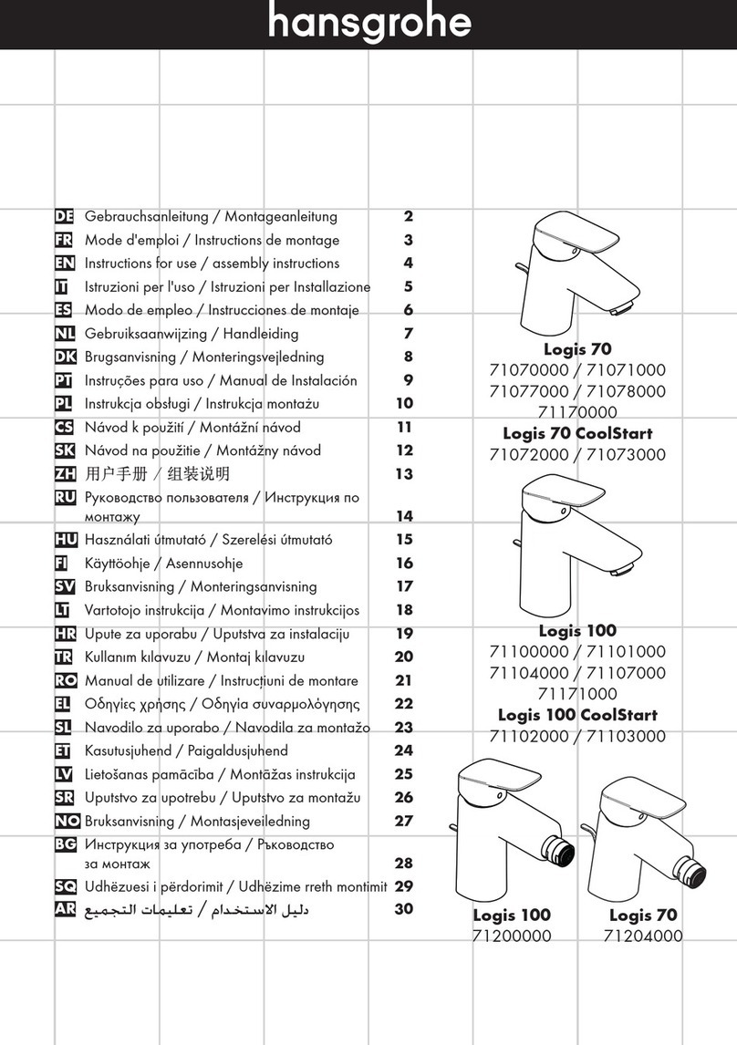 Hans Grohe Logis 70 CoolStart Instructions for use/assembly instructions