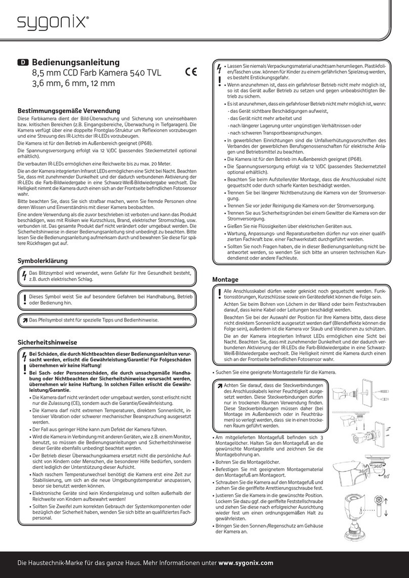 Sygonix 540 TVL User manual