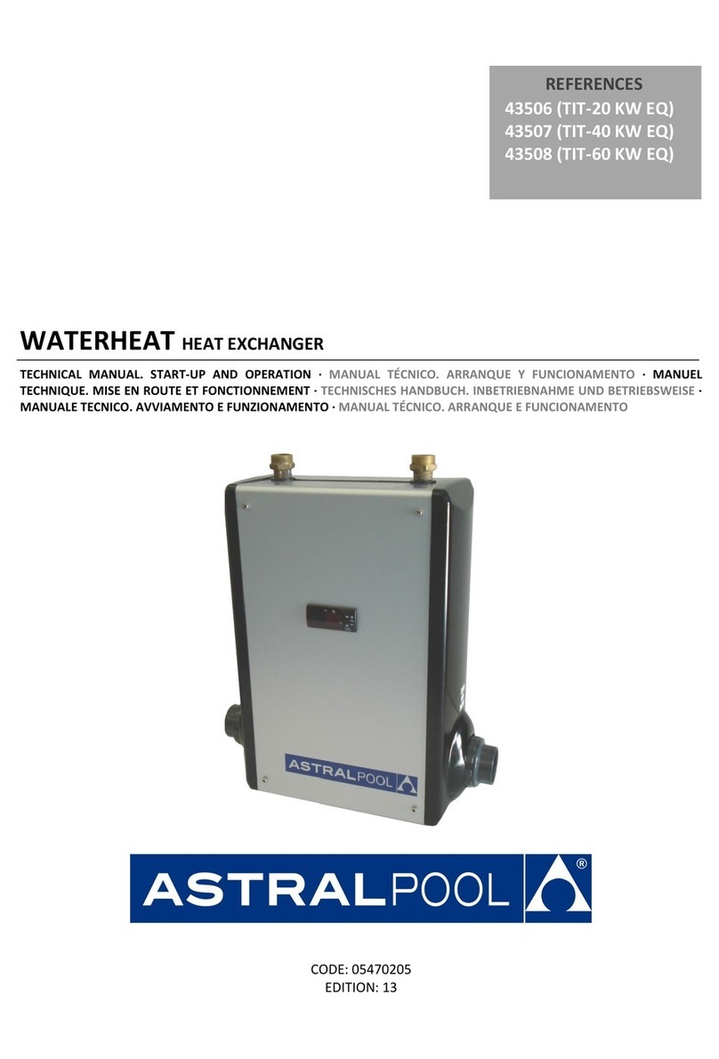 Astral Pool WATERHEAT 43506 TECHNICAL MANUAL. START-UP AND OPERATION