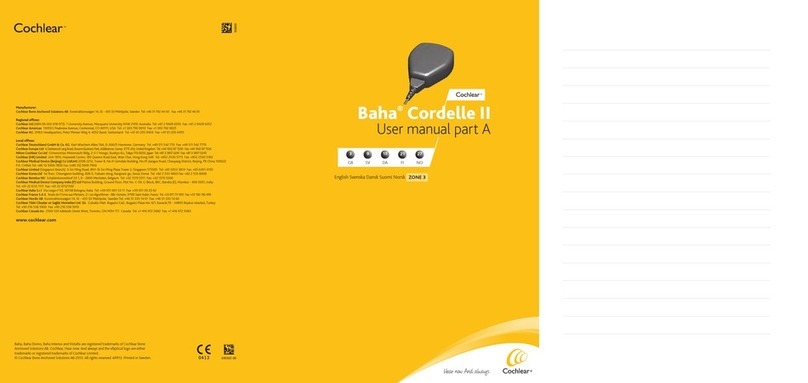 Cochlear baha cordelle ii User manual