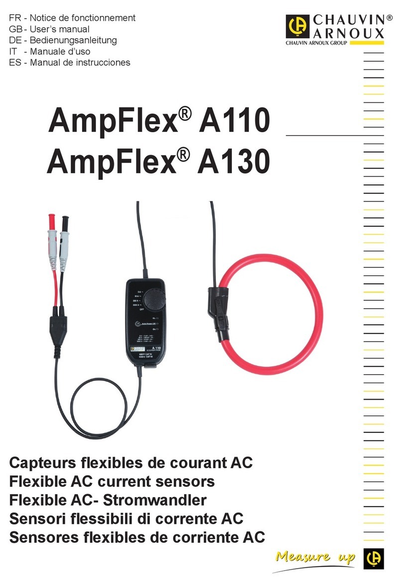 Chauvin Arnoux AmpFlex A110 User manual Chauvin Arnoux AmpFlex A110 User manual