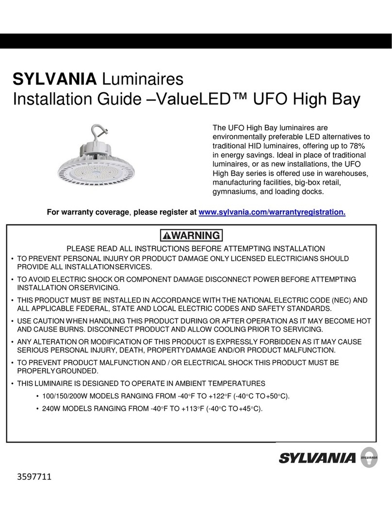 Sylvania ValueLED UFO High Bay installation guide