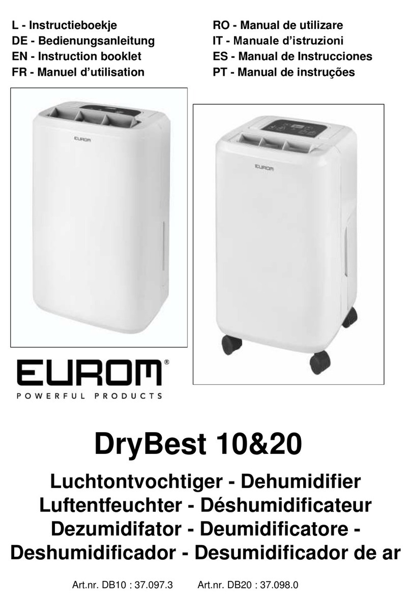 EUROM DryBest 10 Instruction booklet