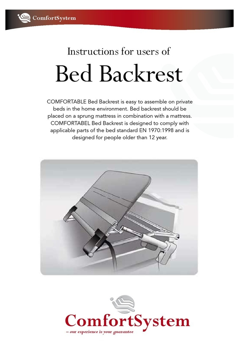 ComfortSystem Bed Backrest Instruction for users ComfortSystem Bed Backrest Instruction for users