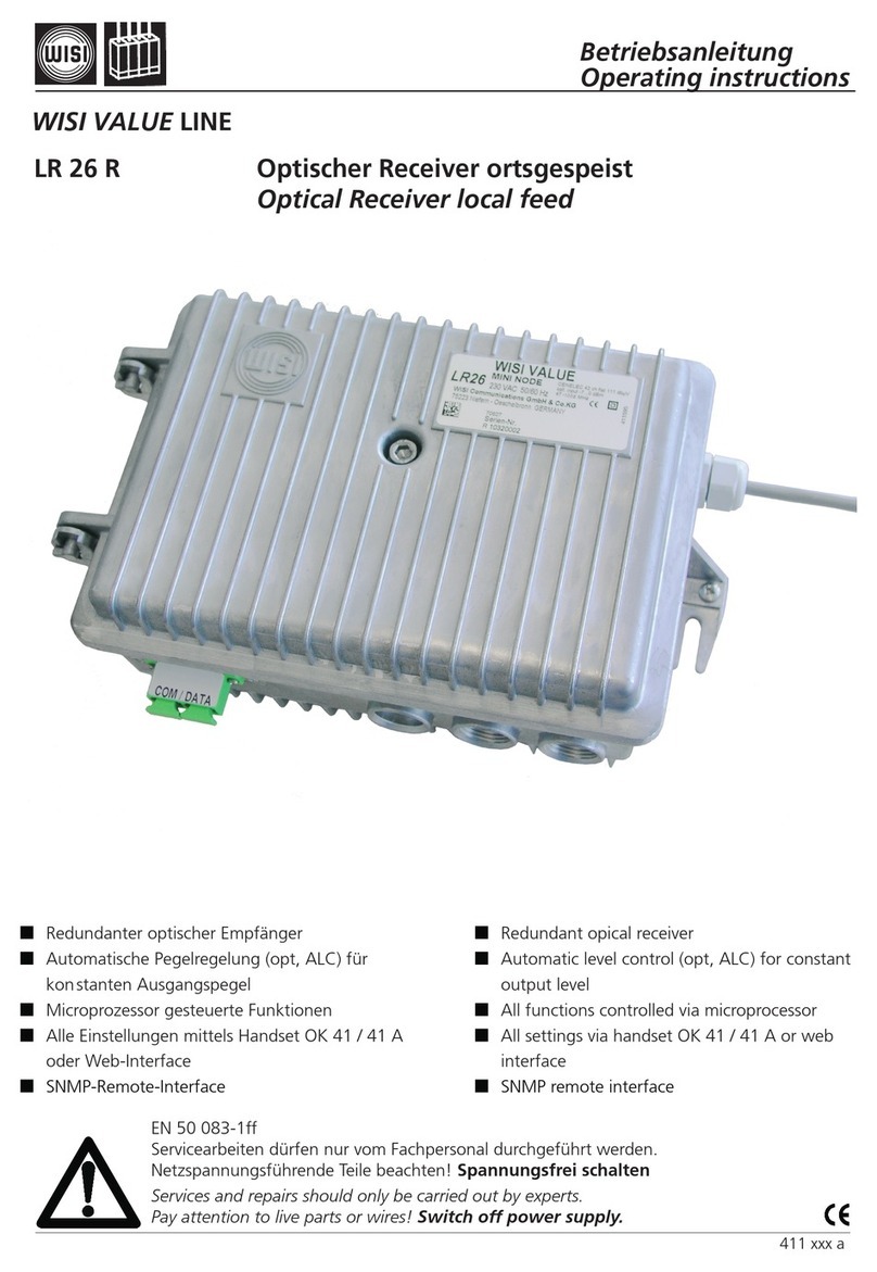 Wisi VALUE LINE LR 26 R operating instructions