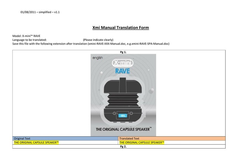 XMI X-mini RAVE manual