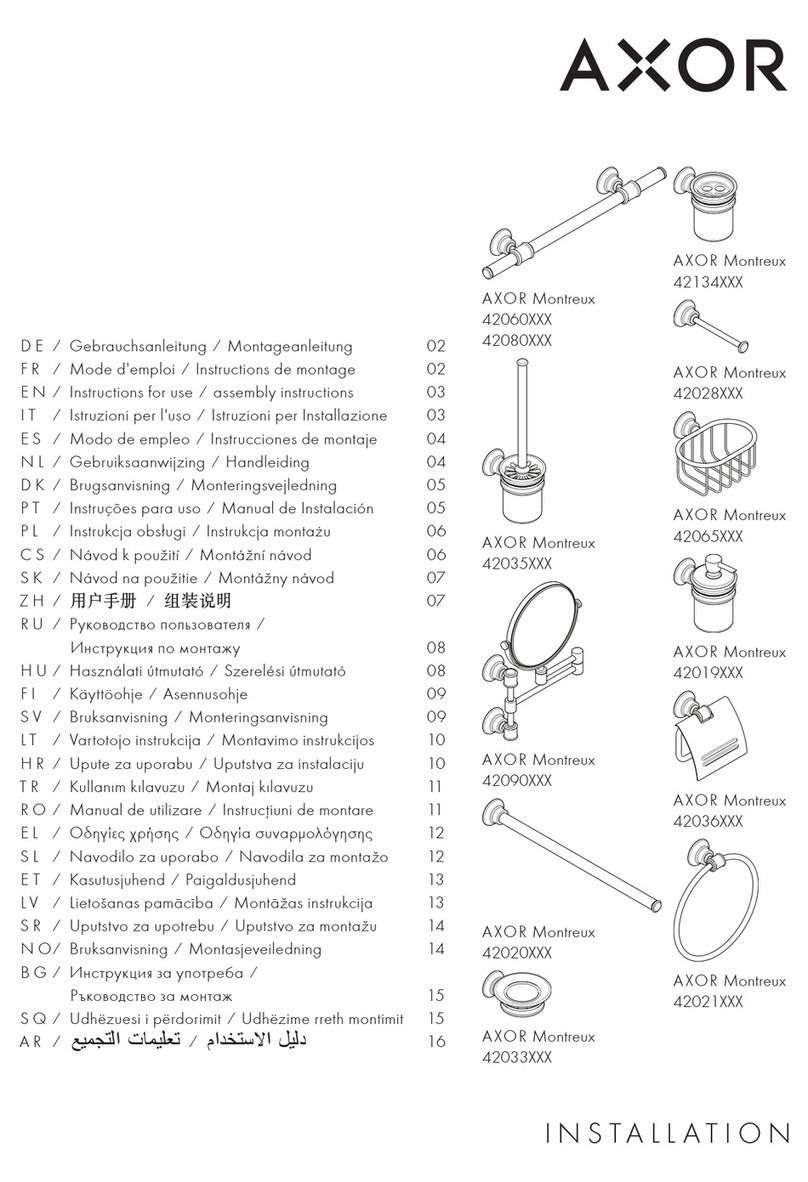 Hans Grohe AXOR Montreux 42060 Series Instructions for use/assembly instructions