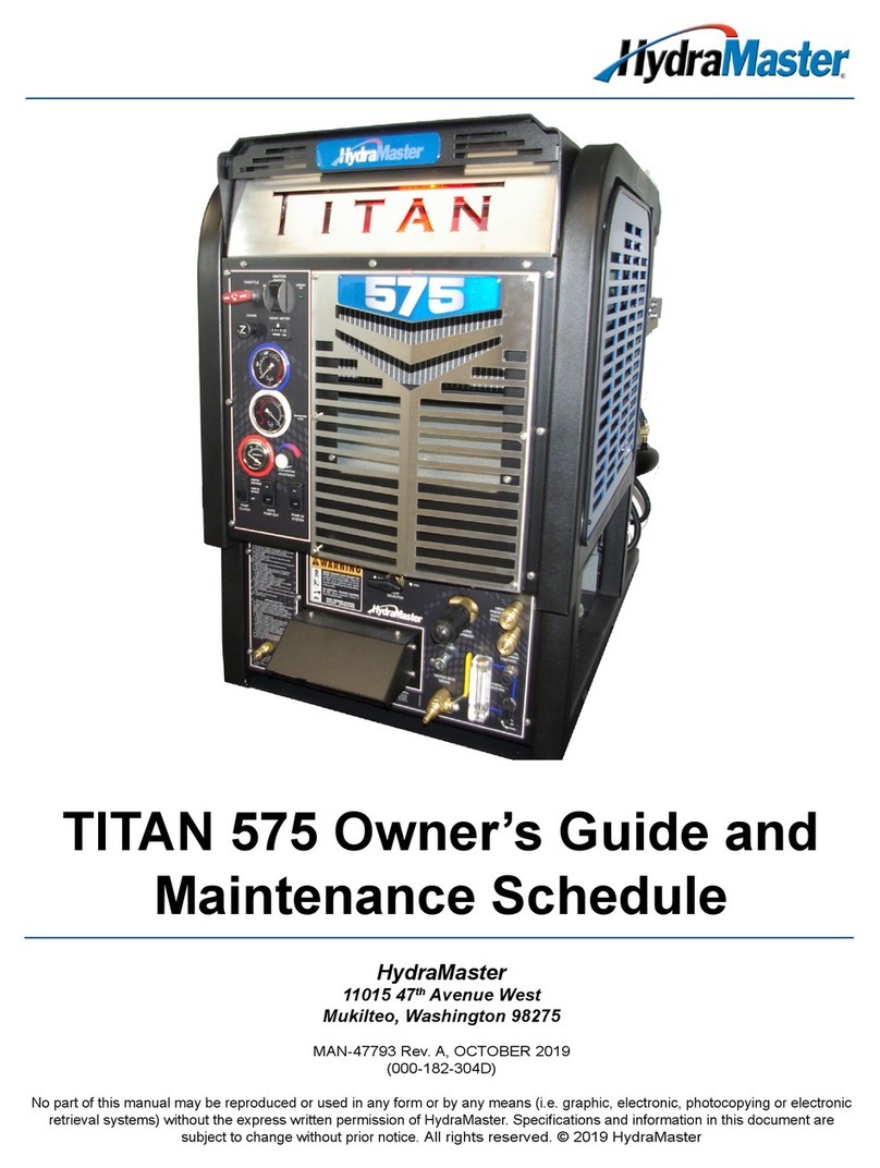HydraMaster Titan 575 Owner’s Guide and Maintenance Schedule