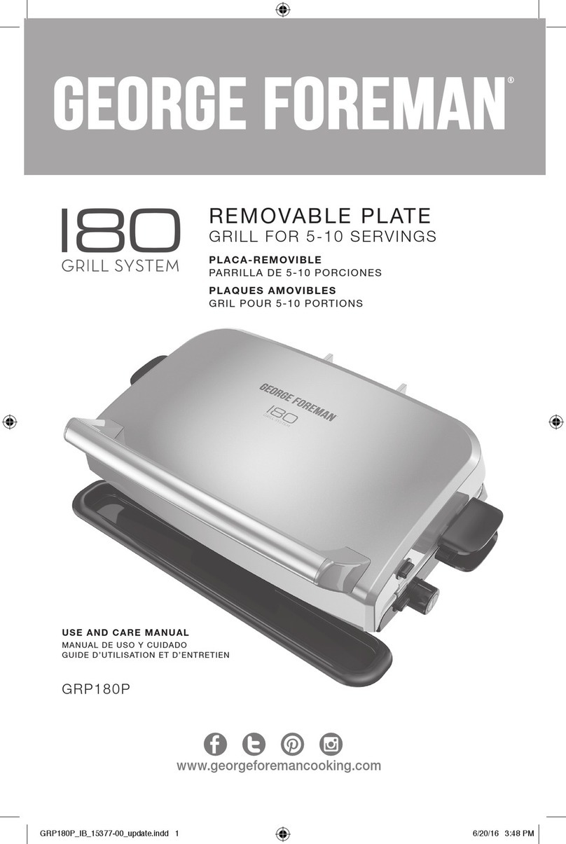 George Foreman GRP180P User manual