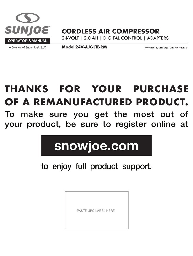 sunjoe 24V-AJC-LTE-RM User manual