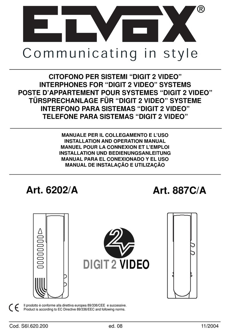 Elvox 6202/A User manual Elvox 6202/A User manual