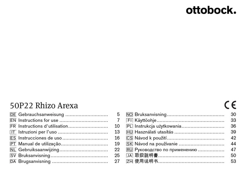 Otto Bock 50P22 Rhizo Arexa User manual Otto Bock 50P22 Rhizo Arexa User manual