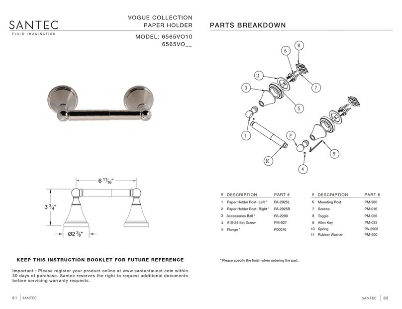 Santec VOGUE 6565VO Series Instruction booklet
