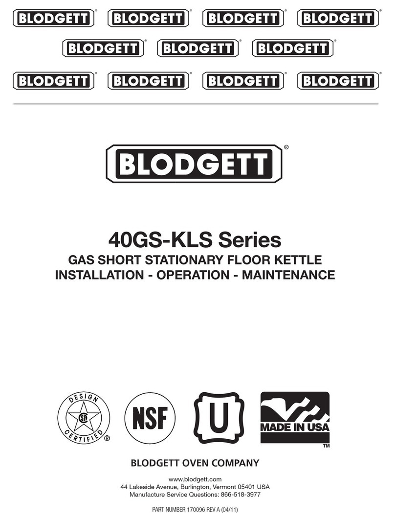 Blodgett 40GS-KLS Series Installation operation & maintenance