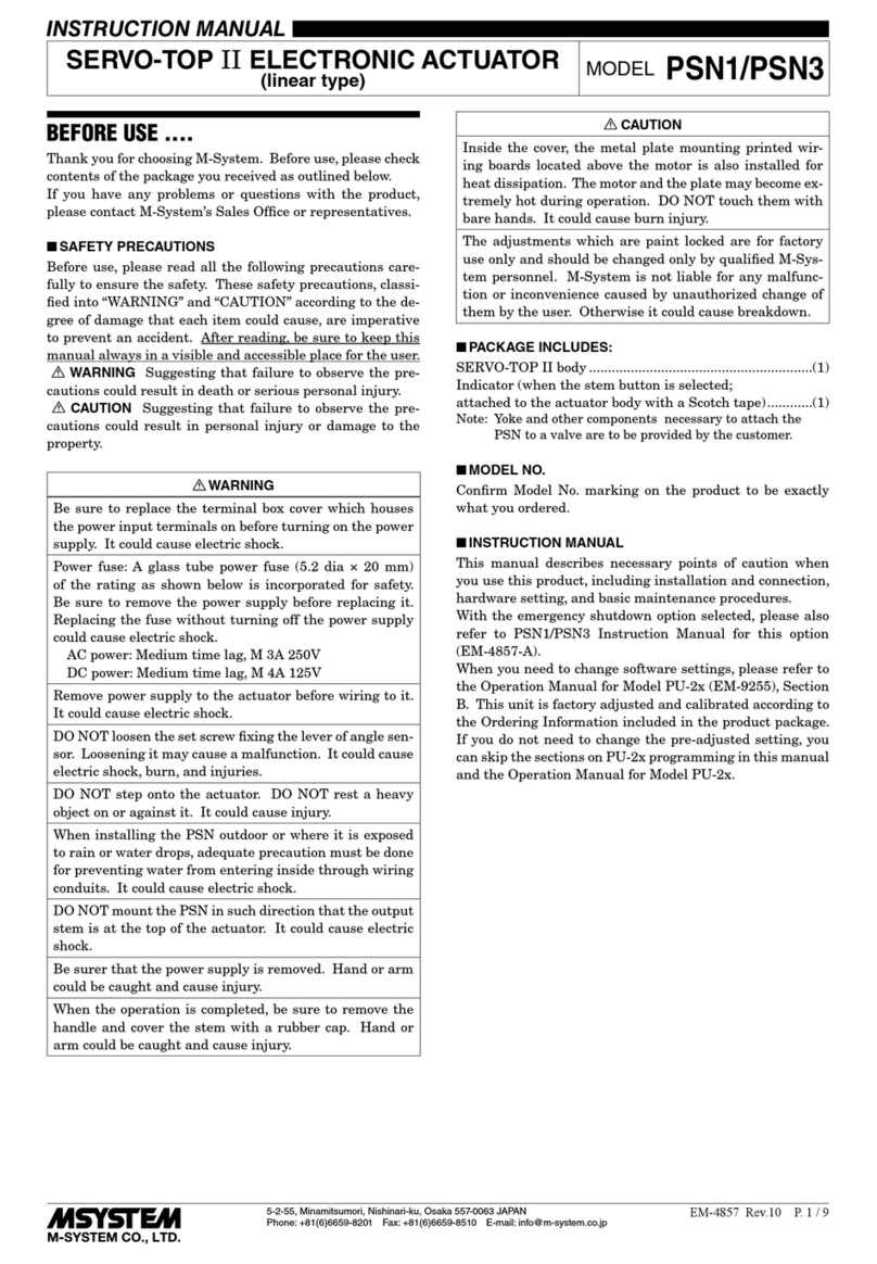 M-system PSN1 instruction manual