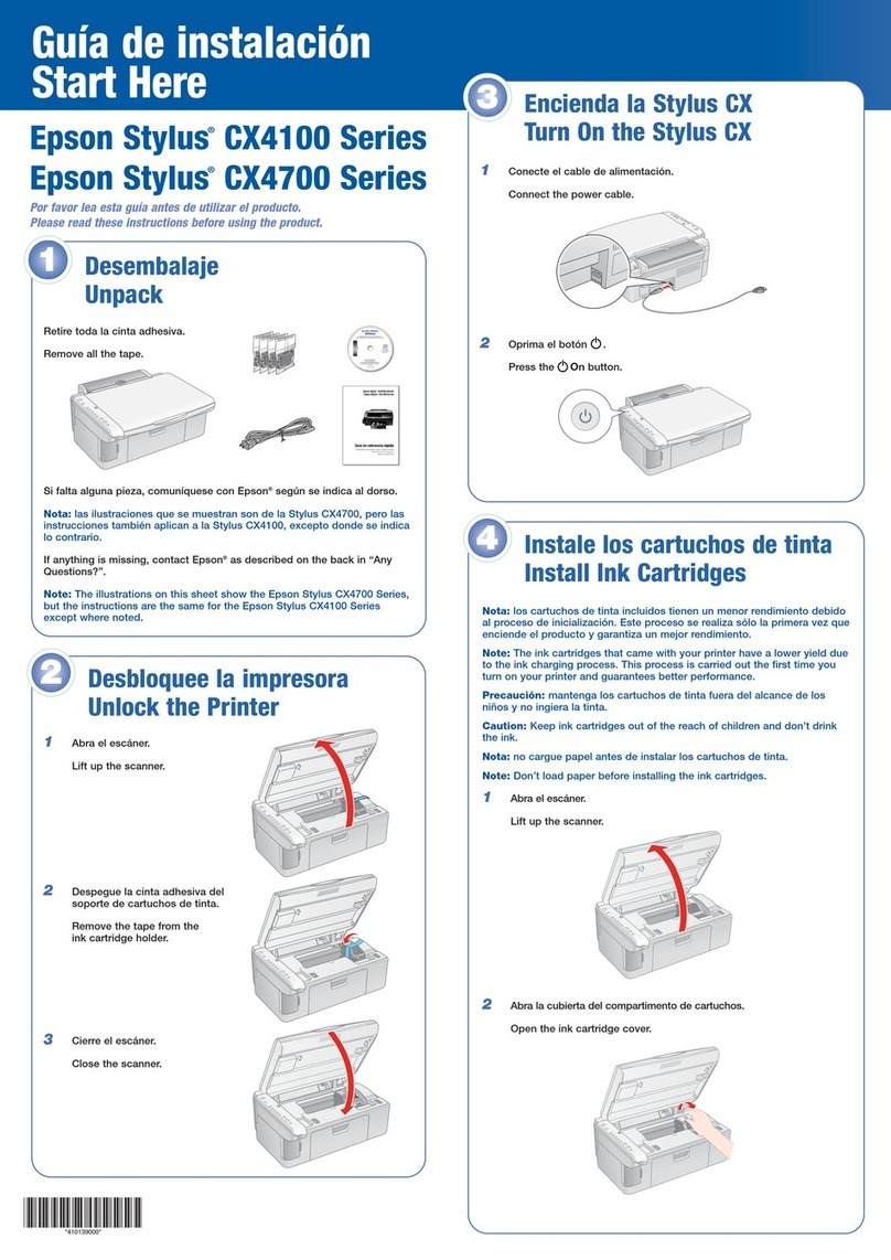 Epson Stylus CX4100 Series Instruction Manual