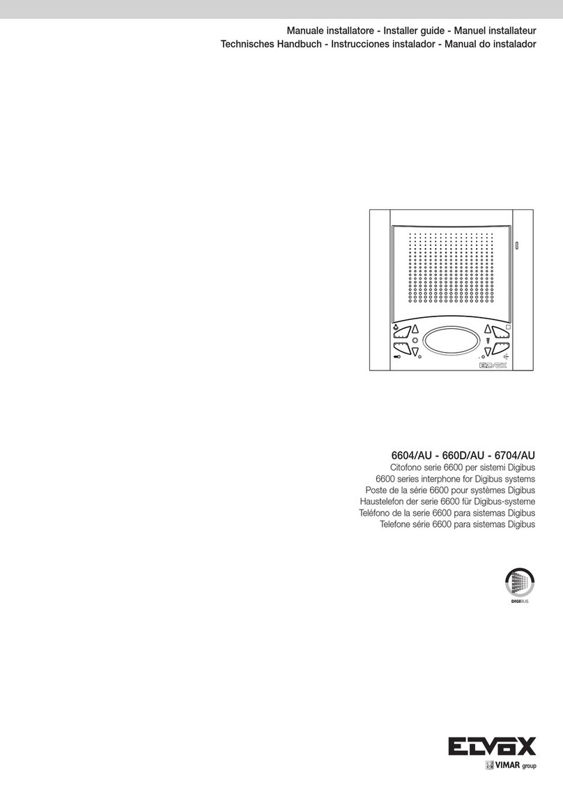 Vimar Elvox 6600 Series Assembly instructions