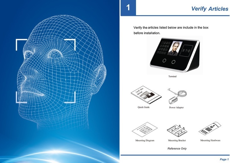FACE ID BIOMETRICS F710X manual