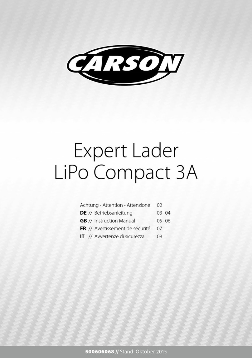Carson Expert Lader LiPo Compact 3A instruction manual