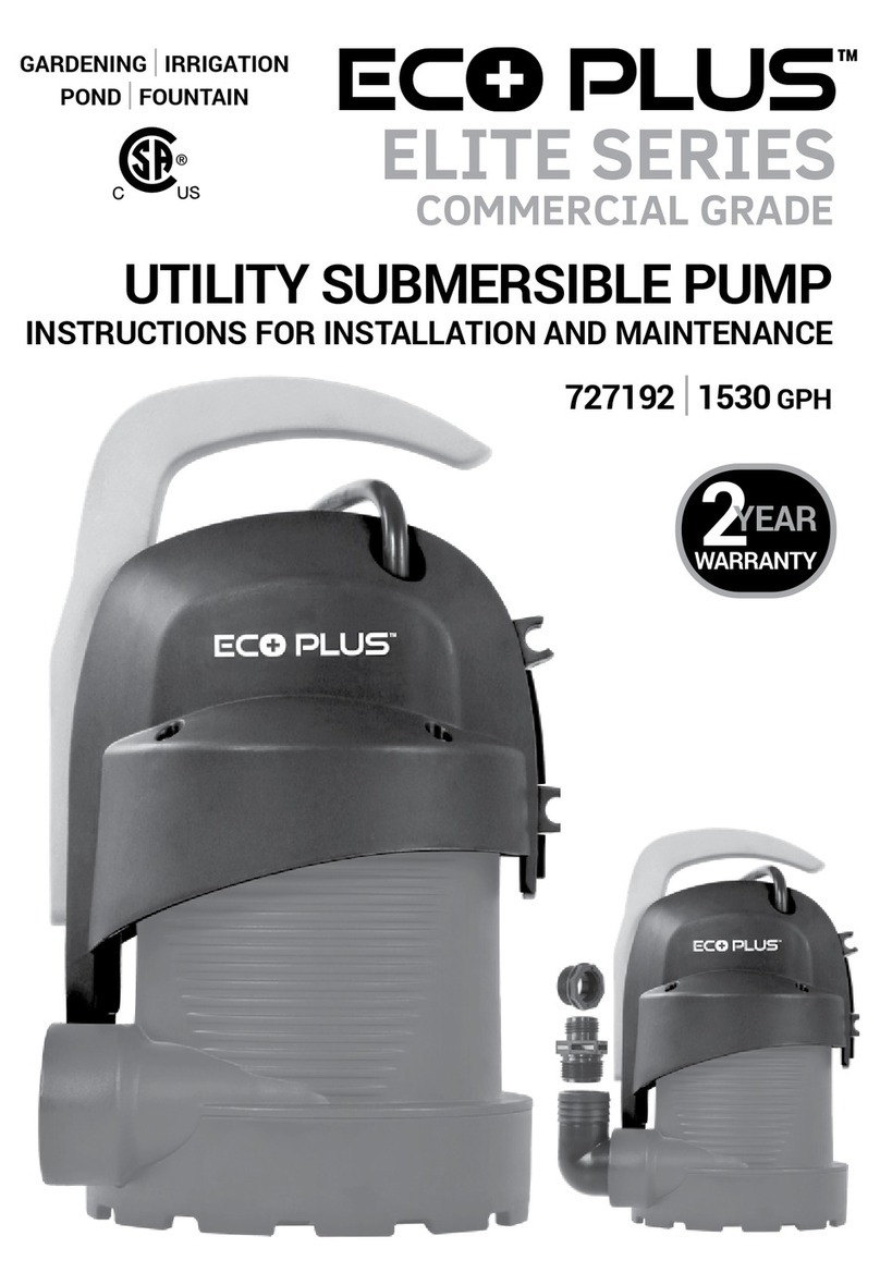 Ecoplus ELITE Series Instruction for installation and maintenance Ecoplus ELITE Series Instruction for installation and maintenance