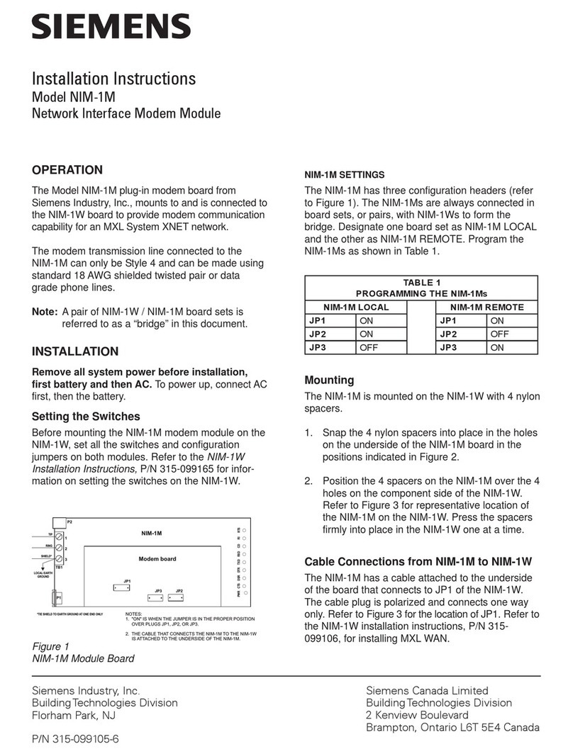 Siemens NIM-1M User manual
