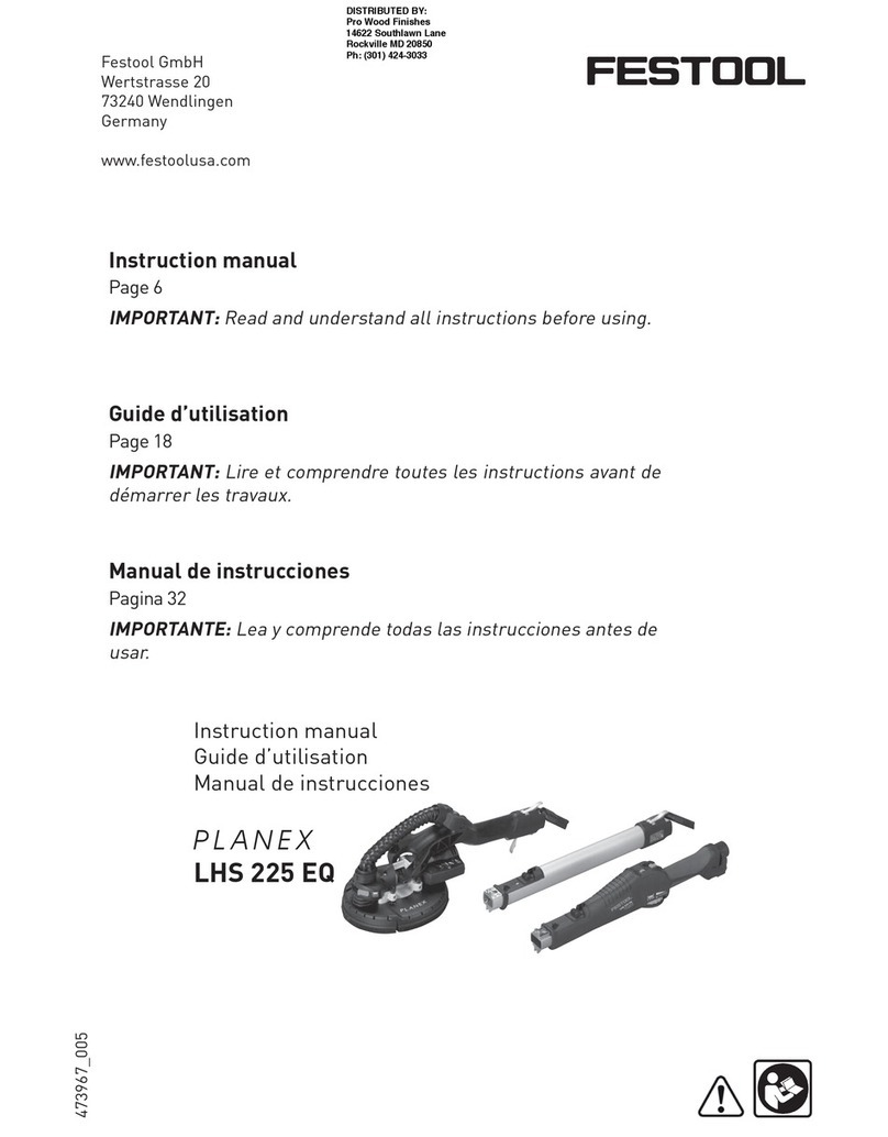 Festool PLANEX LHS 225 EQ User manual Festool PLANEX LHS 225 EQ User manual