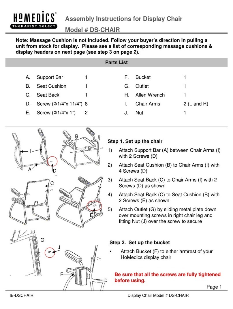 HoMedics DS-CHAIR Assembly instructions HoMedics DS-CHAIR Assembly instructions