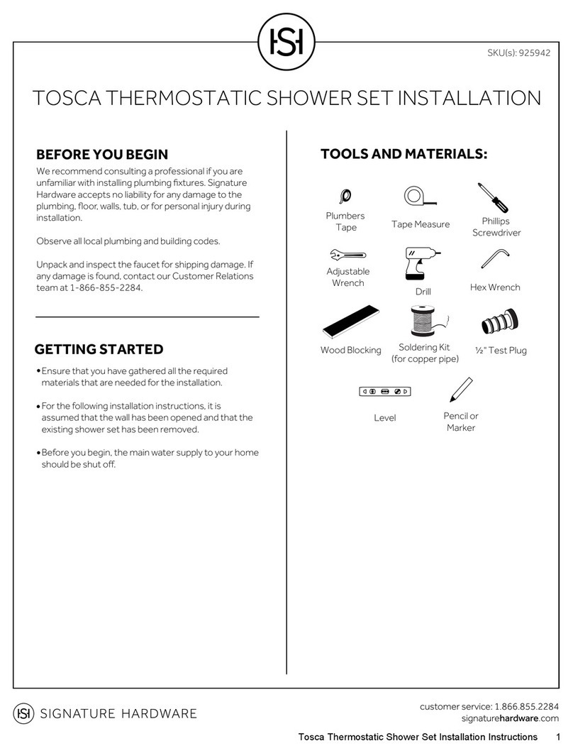 Signature Hardware TOSCA User manual