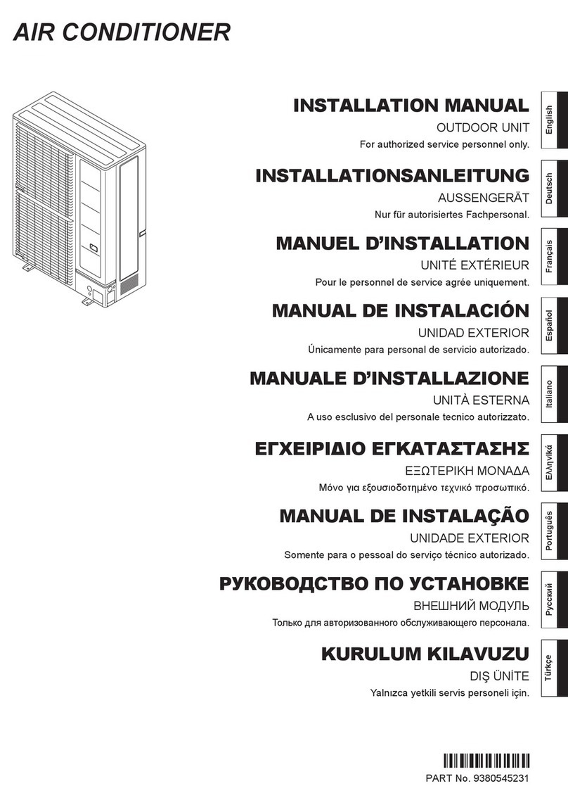 Fujitsu AOYG72LRLA installation manual