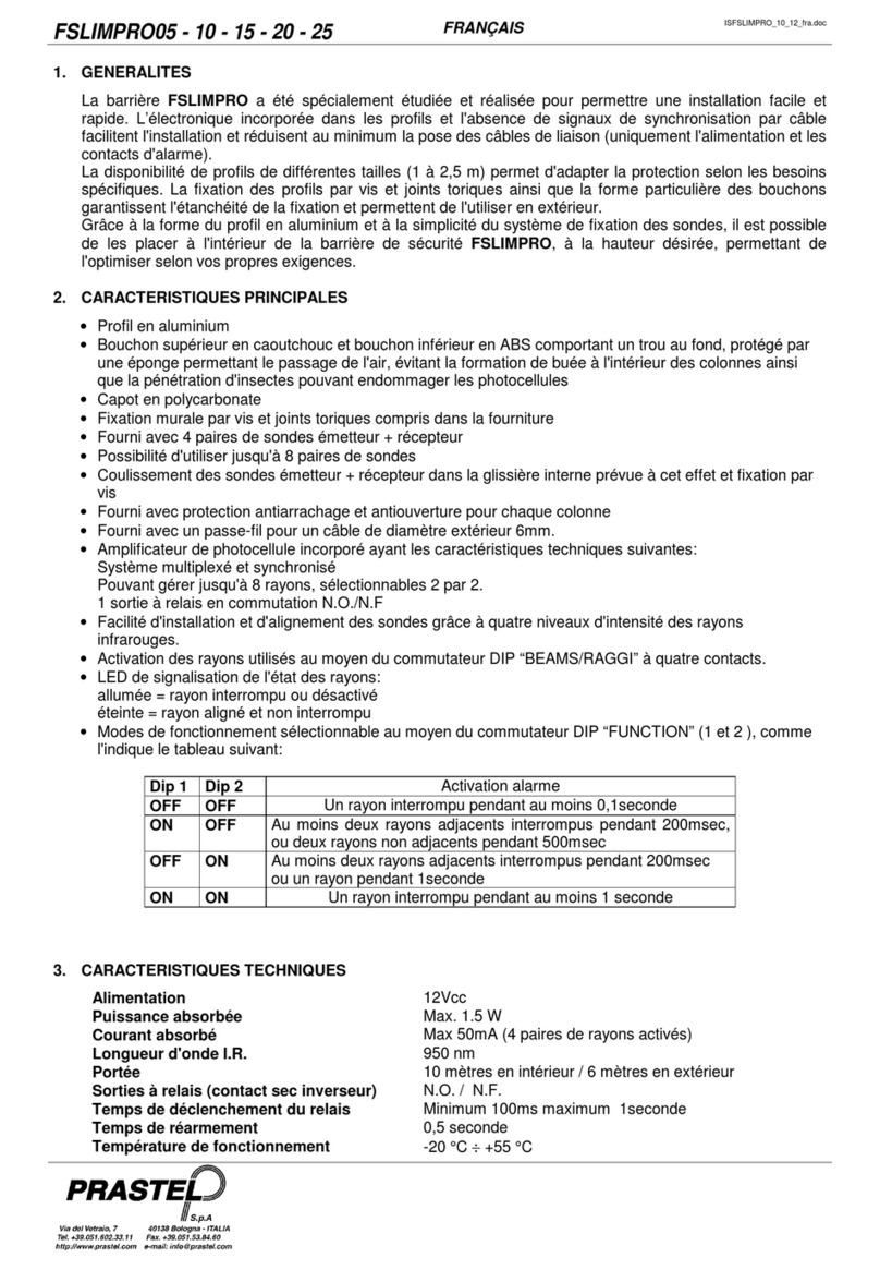 PRASTEL FSLIMPRO Series quick start guide
