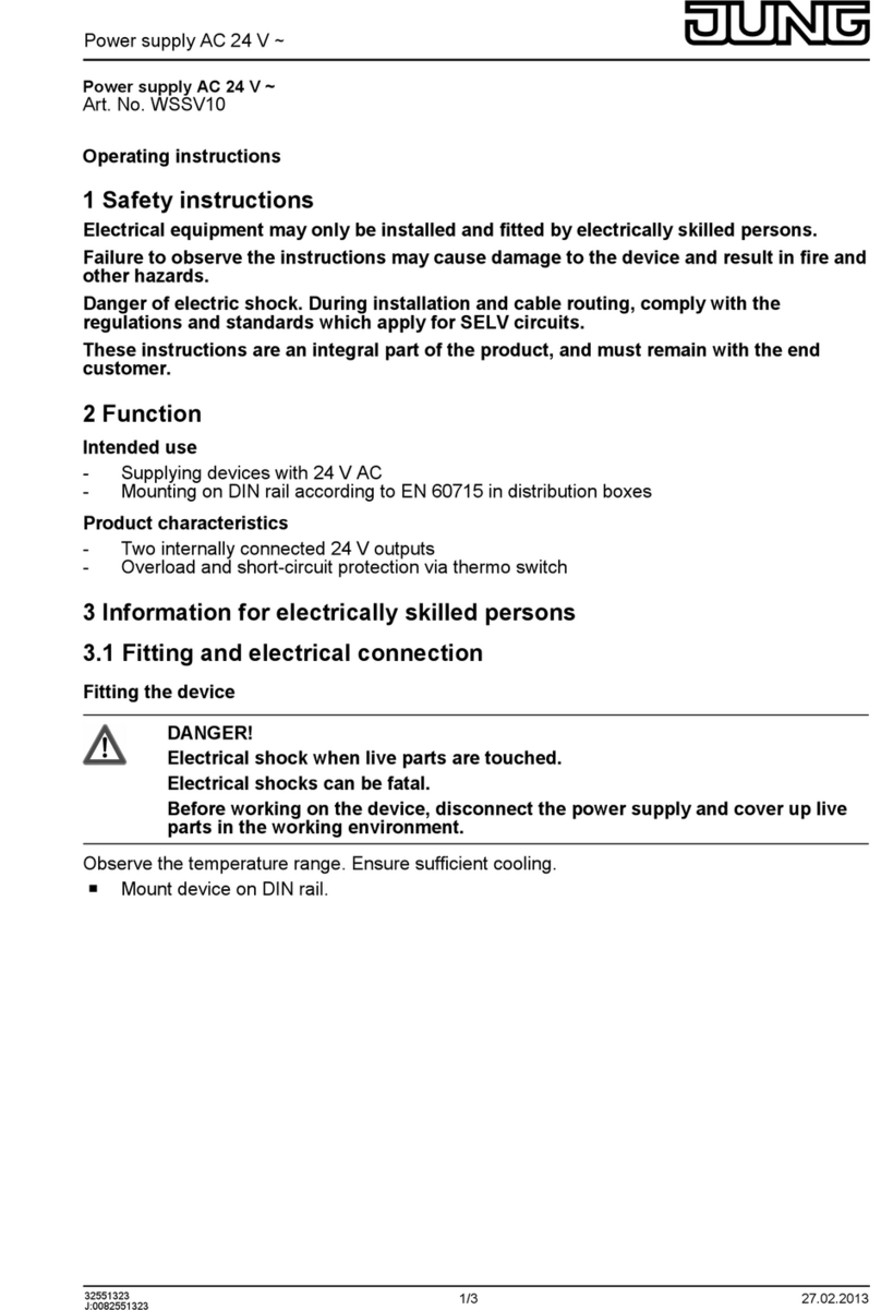 Jung WSSV10 User manual