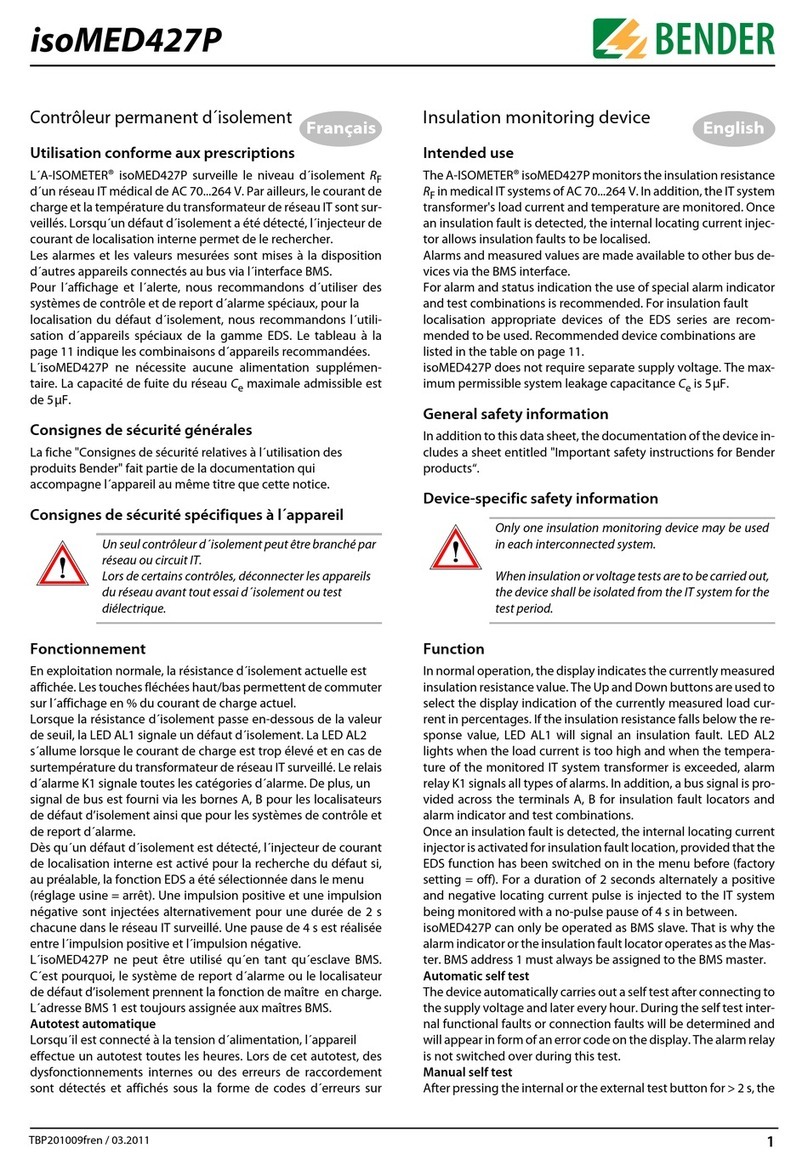 Bender isoMED427P User manual