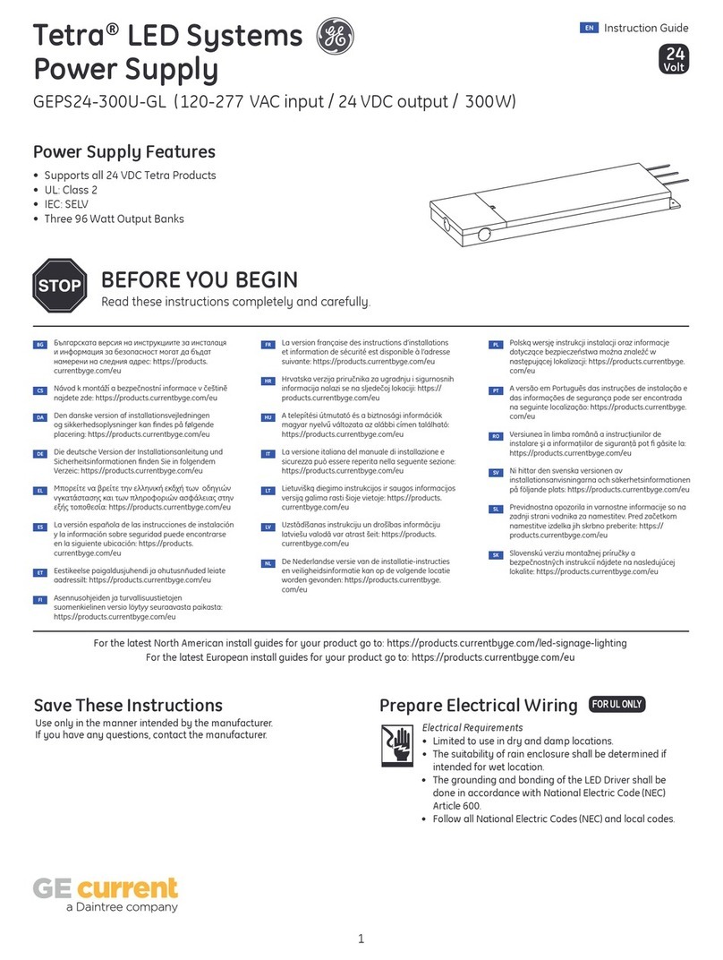 GE Tetra GEPS24-300U-GL User manual