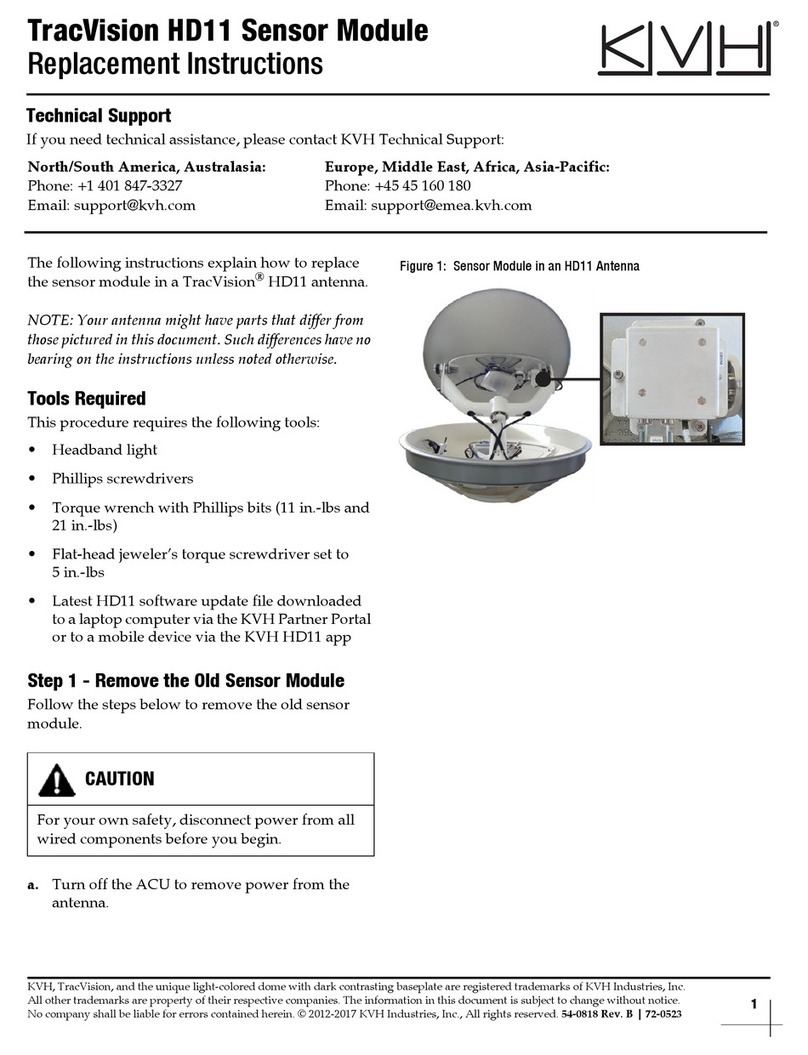 KVH Industries TracVision HD11 Replacement instructions