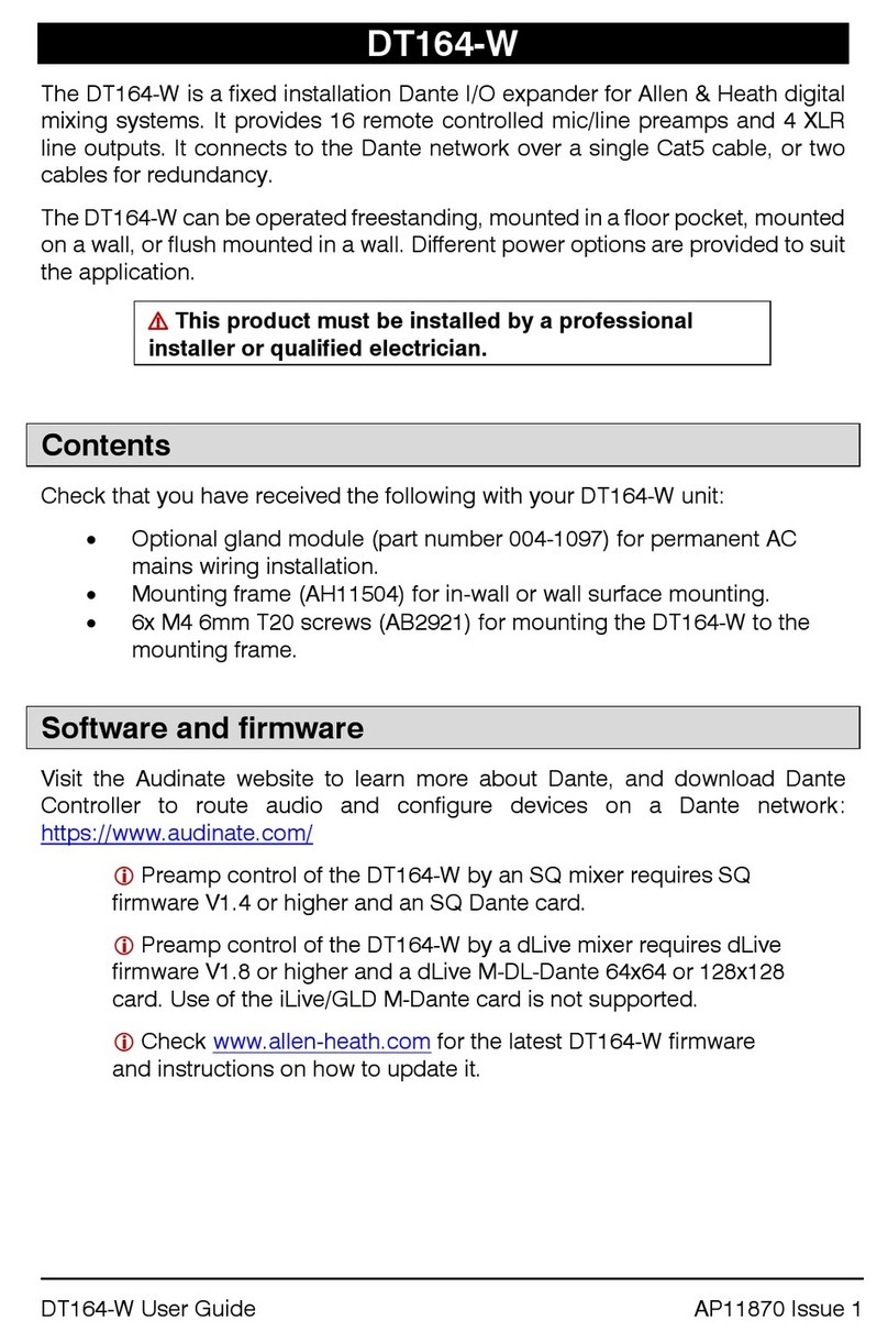 ALLEN & HEATH DT164-W Getting started guide