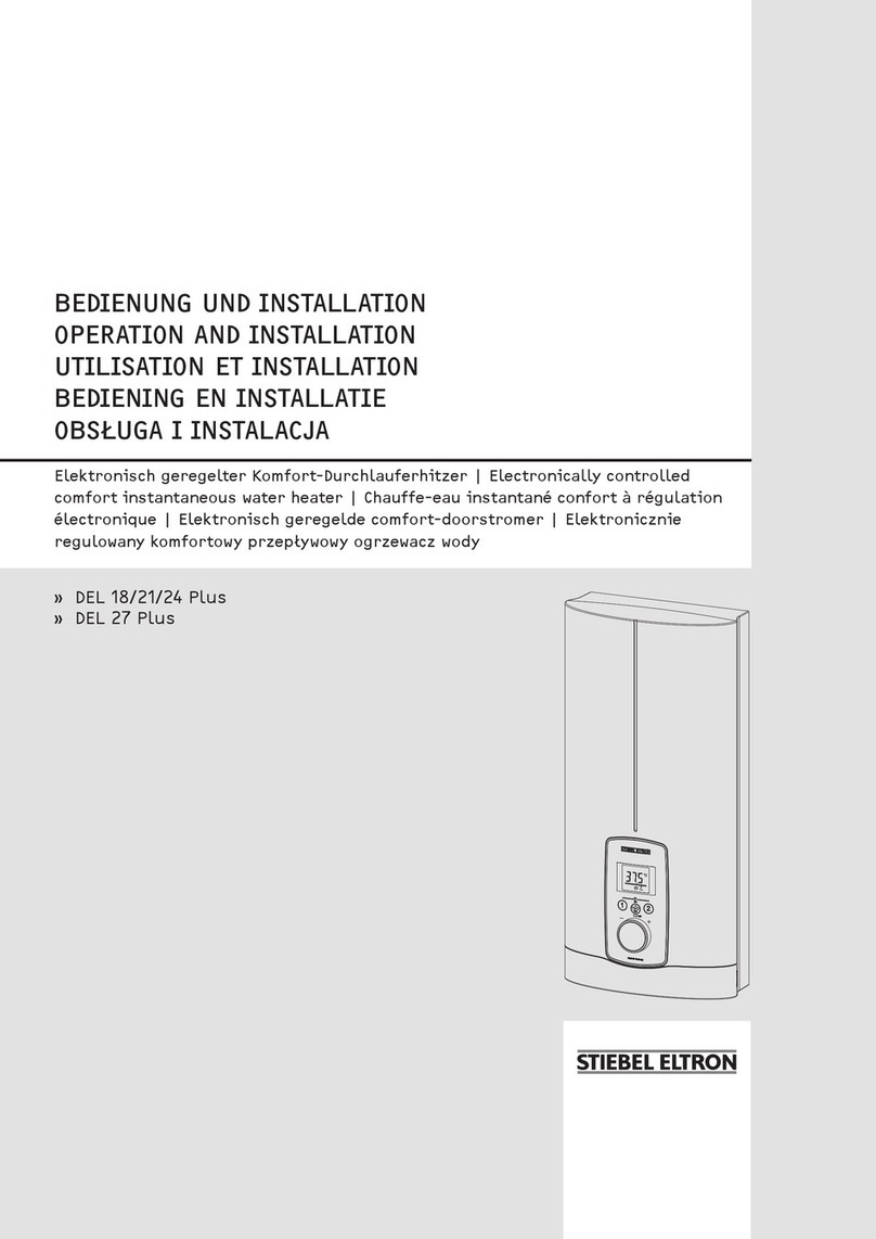 STIEBEL ELTRON DEL 18 Plus Operation and installation