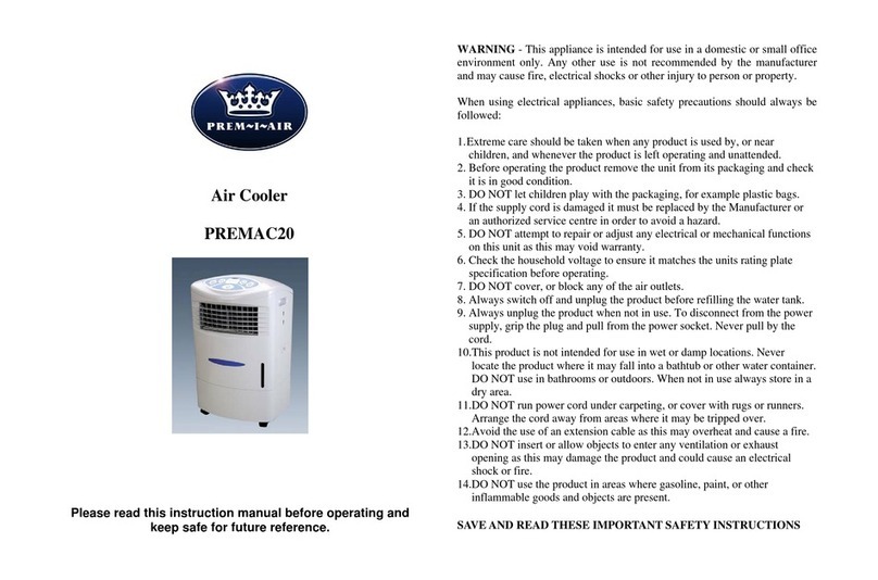 Prem-I-Air PREMAC20 User manual