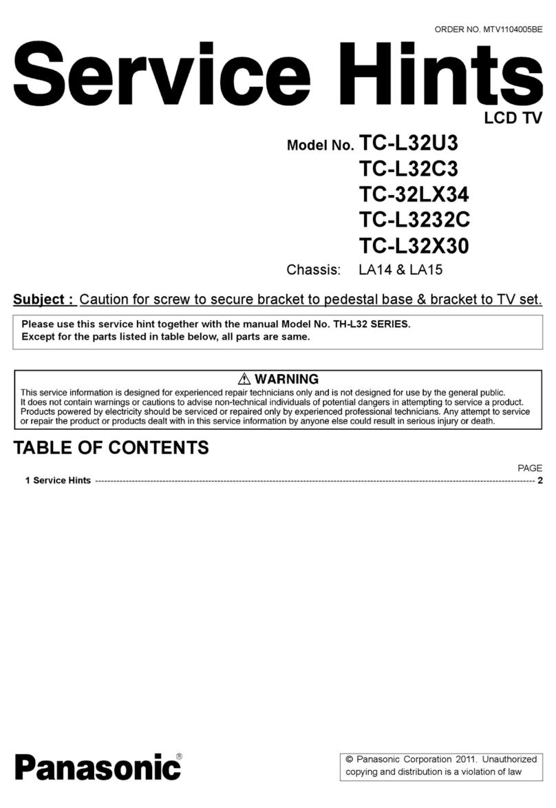 Panasonic TCL32U3 - 32" LCD TV Service manual