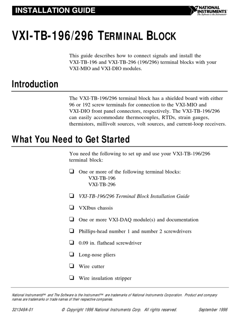 National Instruments VXI-TB-196 User manual National Instruments VXI-TB-196 User manual