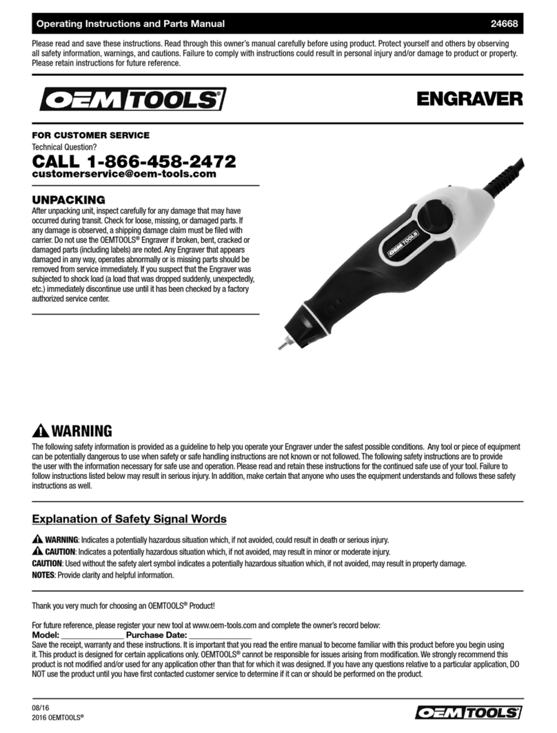 OEM Tools 24668 Service manual