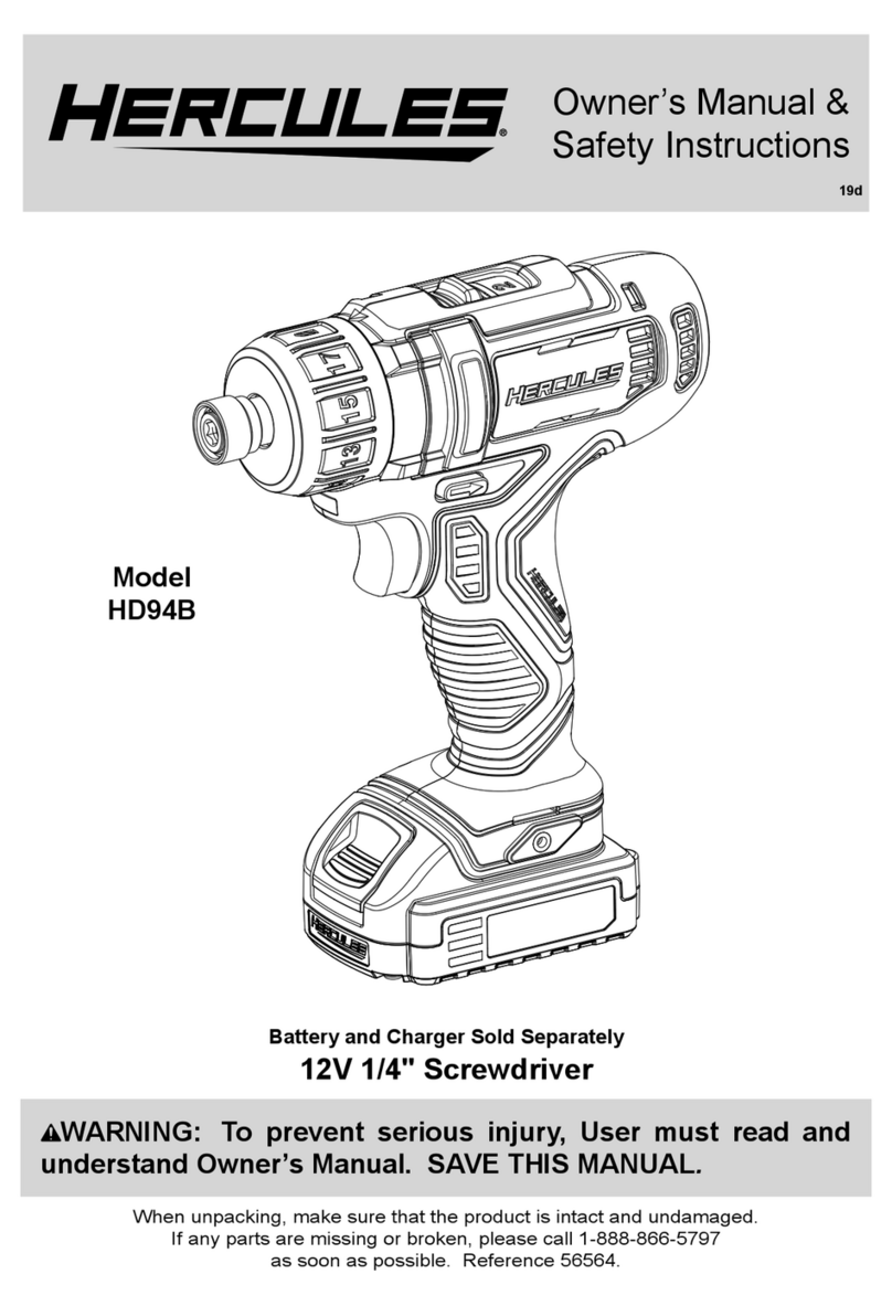 Hercules HD94B Owner's manual & safety instructions