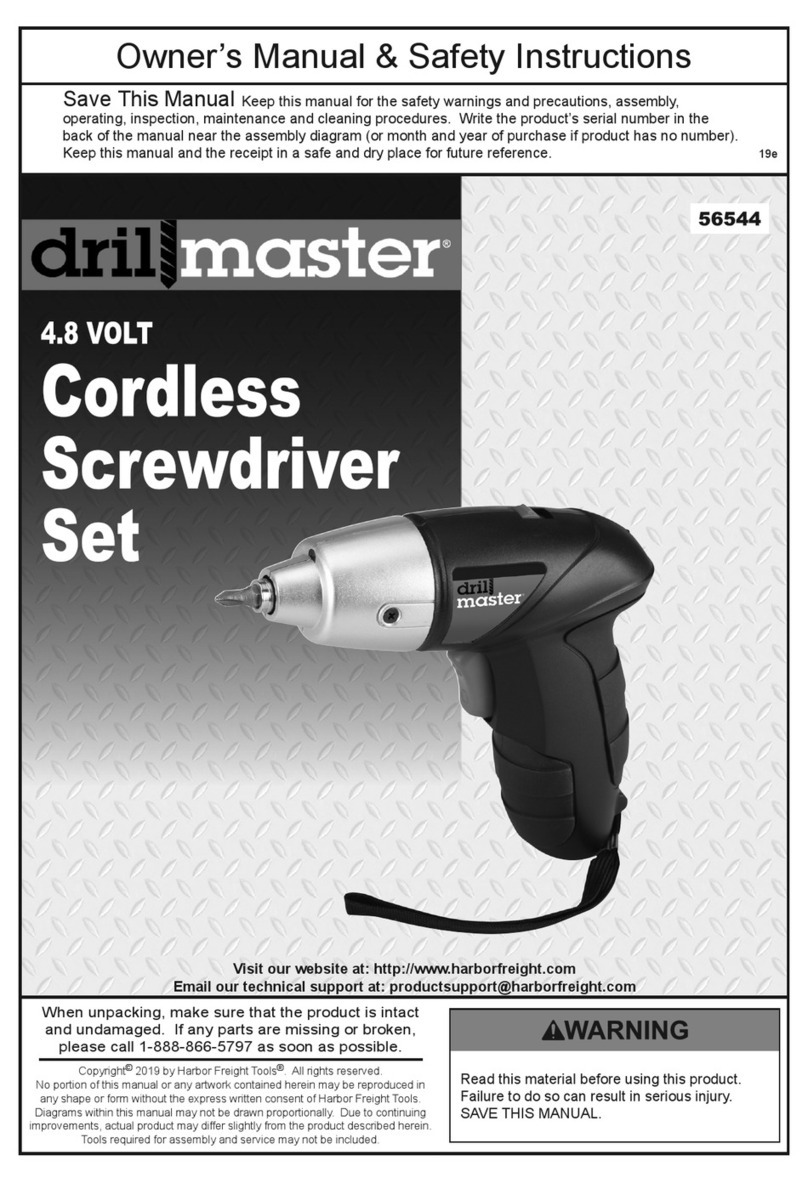 Drill Master 56544 Owner's manual & safety instructions