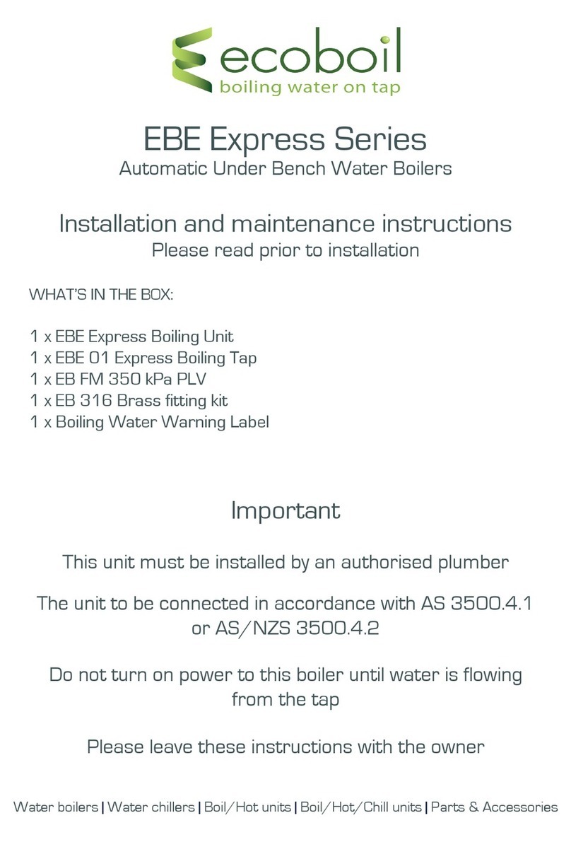 Ecoboil EBE Express Series Installation and maintenance instructions