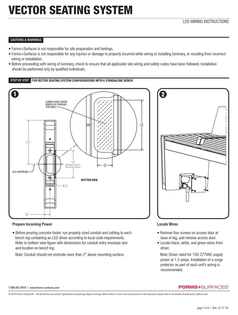Forums  + Surfaces VECTOR SEATING SYSTEM instructions