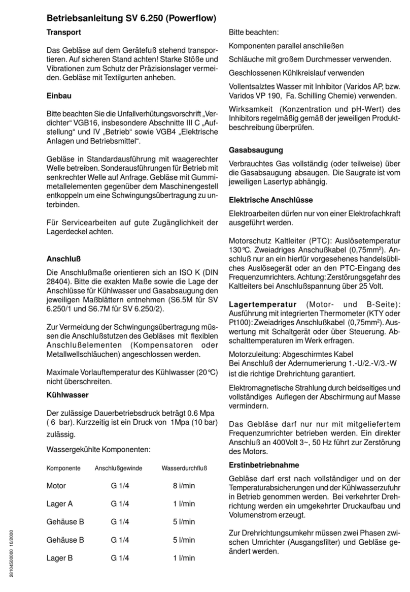 Becker SV 6.250 operating instructions