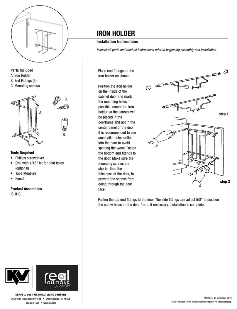 Knape&Vogt Real Solutions IH-C installation instructions