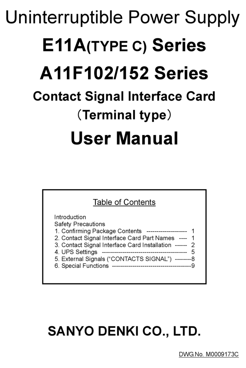 Sanyo Denki SANUPS E11A Series user manual