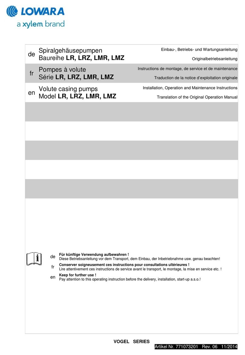 Xylem LOWARA LR Series Manual