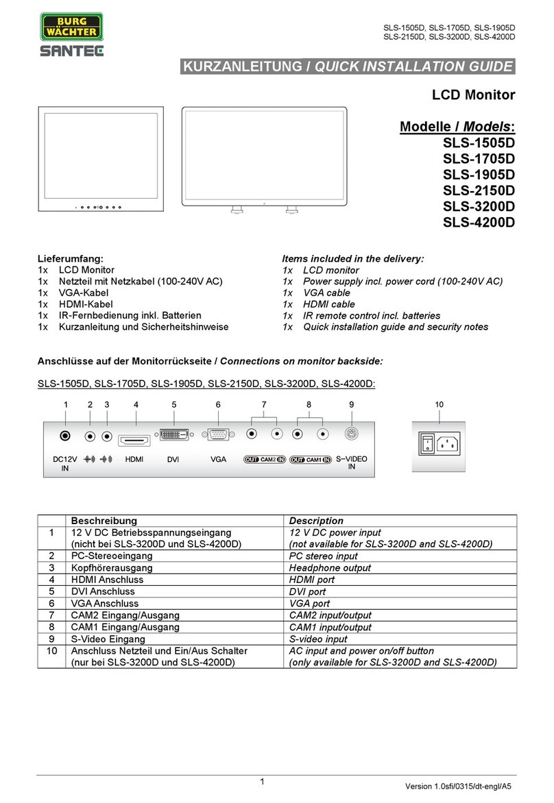 Burg Wächter SANTEC SLS-1505D User manual